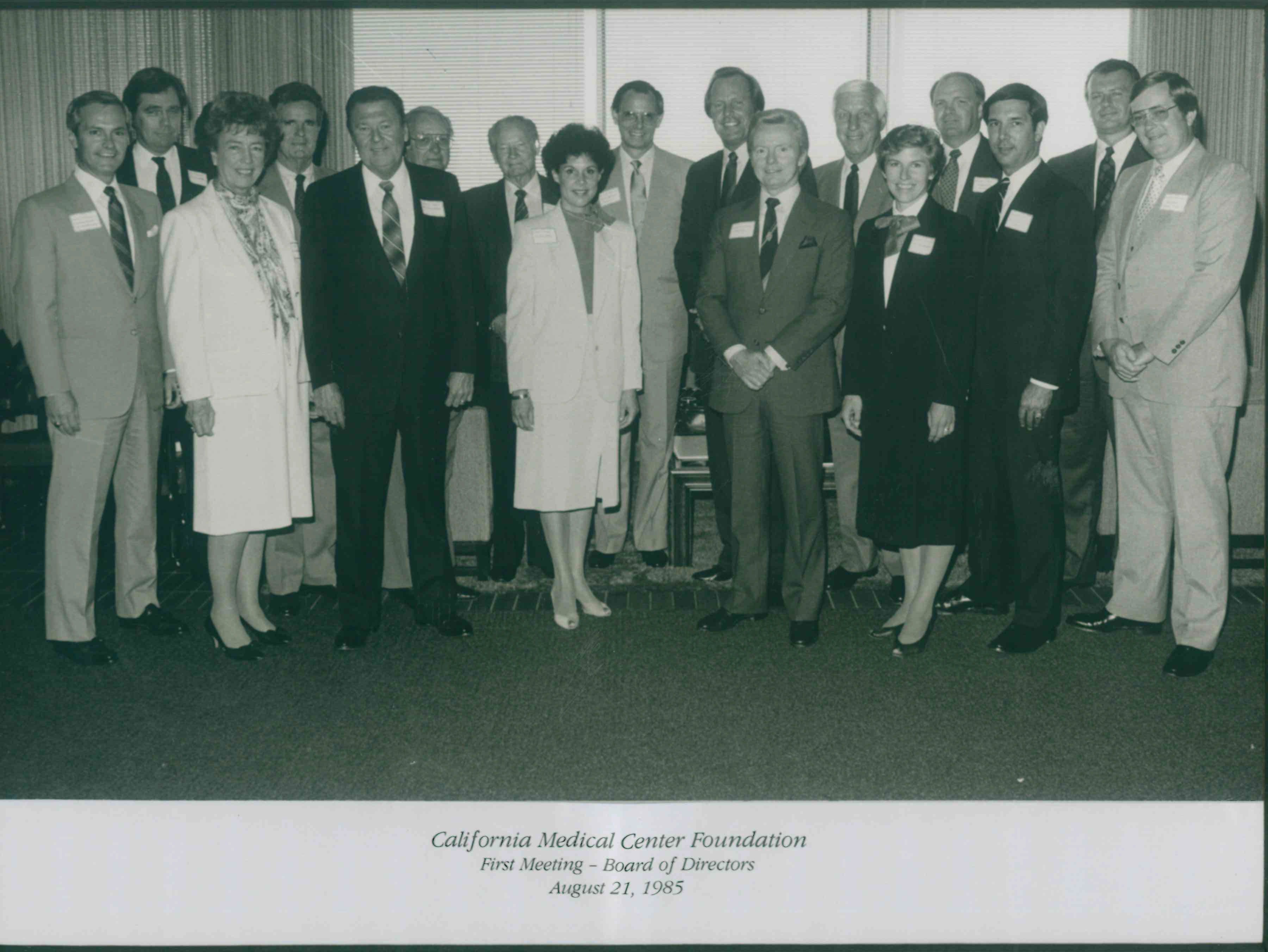 First CHMC Foundation Board Meeting August  21, 1985