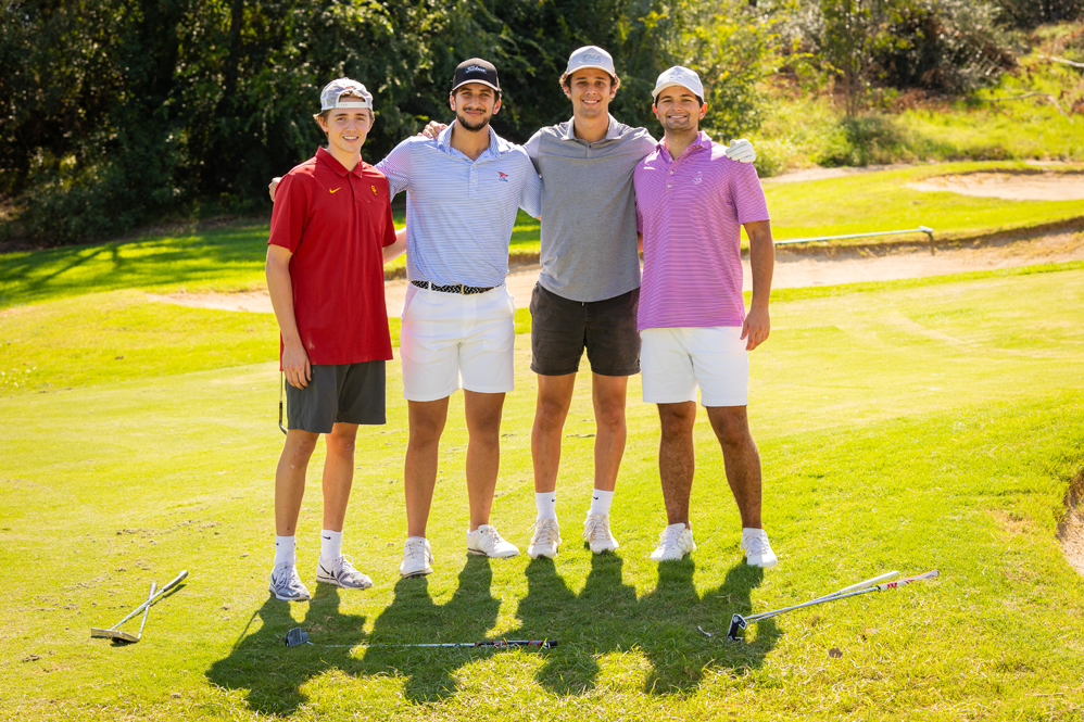 Grateful patient Ali Zafar-Khan (second from left) and members of his foursome at the 16th Annual California Hospital Golf Classic