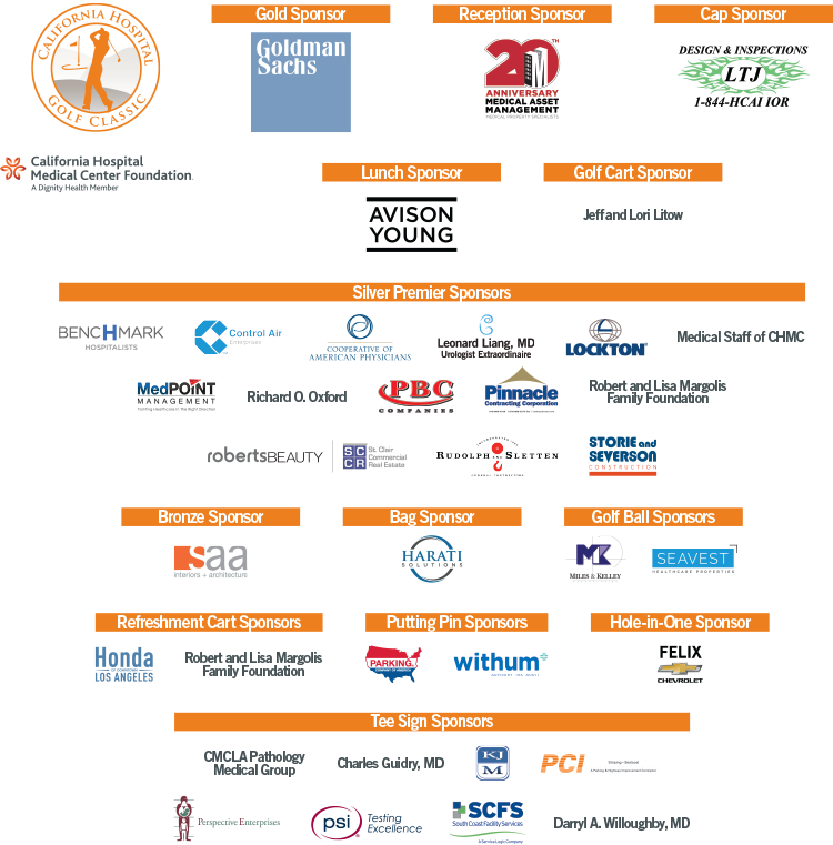 Listing of 2022 CHGC sponsors 